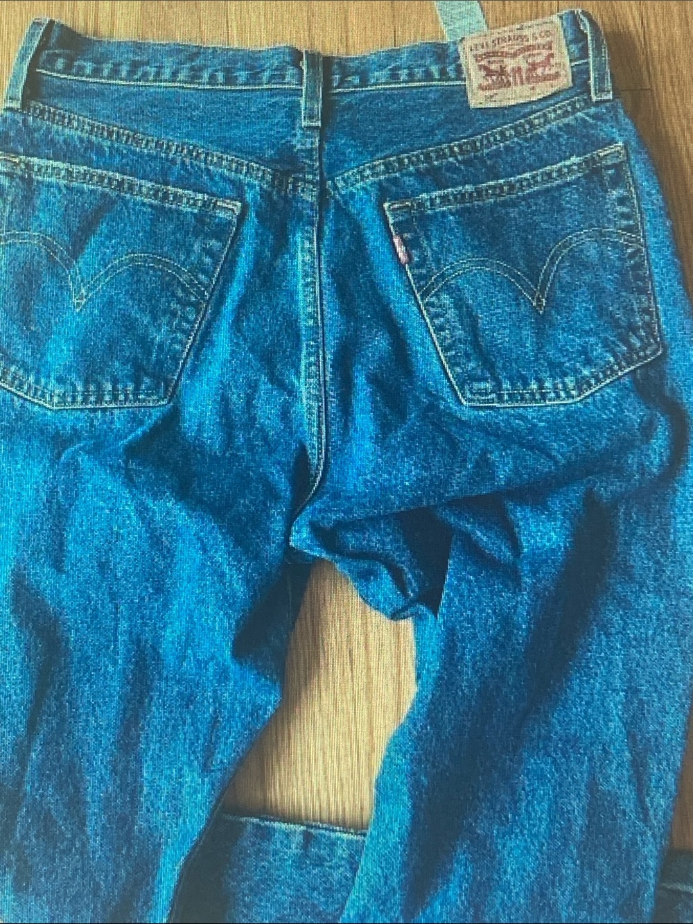 Levi's High Rise Distressed Blue Jeans - Picture 5 of 5